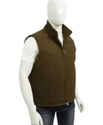 Yellowstone S03 John Dutton Beige Mens Wool Vest