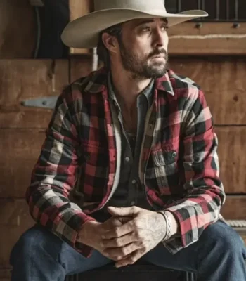 Yellowstone S03 Ryan Bingham Red Plaid Jacket