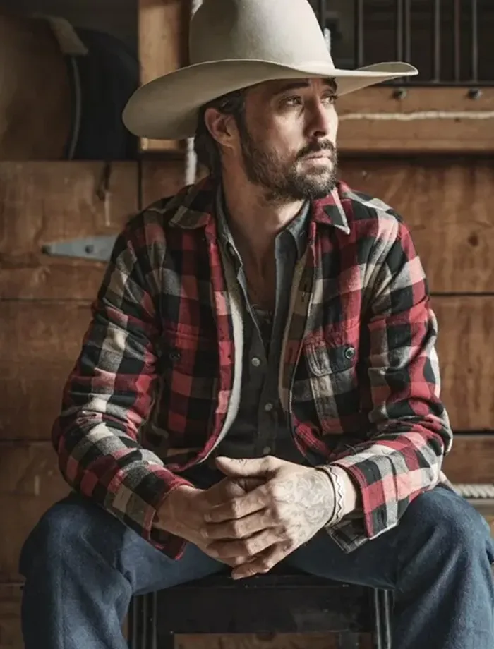 Yellowstone S03 Ryan Bingham Red Plaid Jacket Yellowstone S03 Ryan Bingham Red Plaid Jacket
