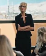 Yellowstone S04 Beth Dutton Black Inverted Notch Neck Jacket