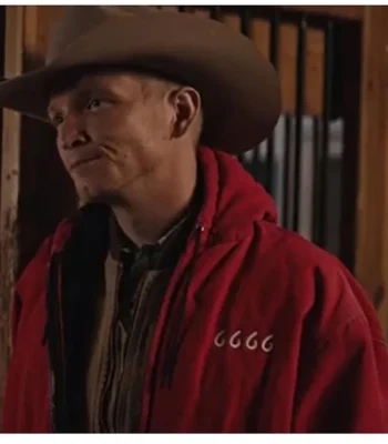 Yellowstone S04 Jimmy Hurdstrom Red Bomber Jacket