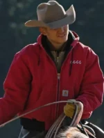 Yellowstone S04 Jimmy Hurdstrom Red Bomber Jacket