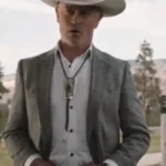 Yellowstone S04 Neal McDonough Grey Wool Blazer