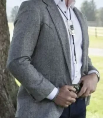 Yellowstone S04 Neal McDonough Grey Wool Blazer