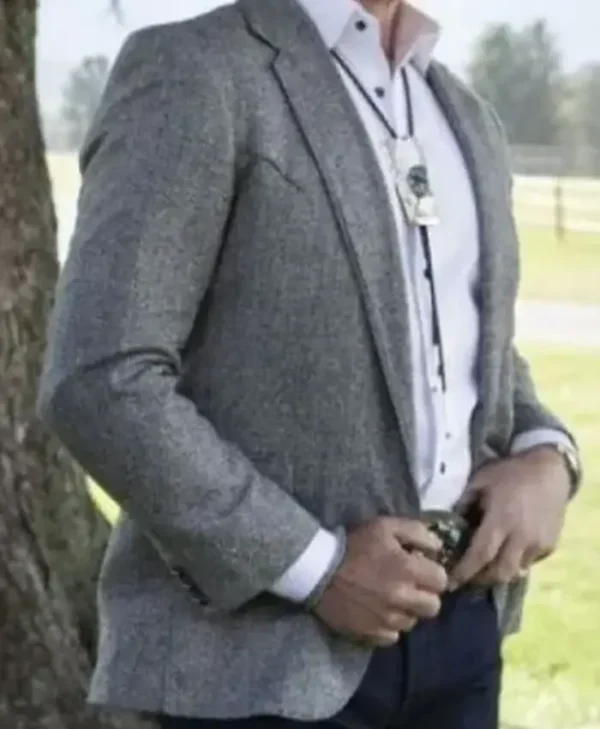 Yellowstone S04 Neal McDonough Grey Wool Blazer