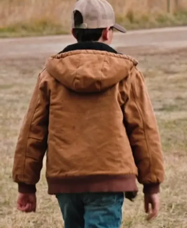 Yellowstone S04 Tate Dutton Brown Hooded Bomber Jacket