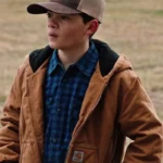 Yellowstone S04 Tate Dutton Brown Hooded Bomber Jacket