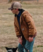 Yellowstone S04 Tate Dutton Brown Hooded Bomber Jacket
