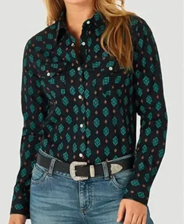 Yellowstone S05 Beth Dutton Printed Cotton Shirt