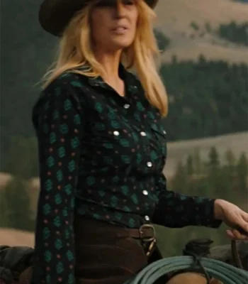 Yellowstone S05 Beth Dutton Printed Cotton Shirt