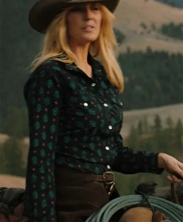 Yellowstone S05 Beth Dutton Printed Cotton Shirt