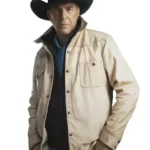 Yellowstone S05 John Dutton Cream White Cotton Jacket