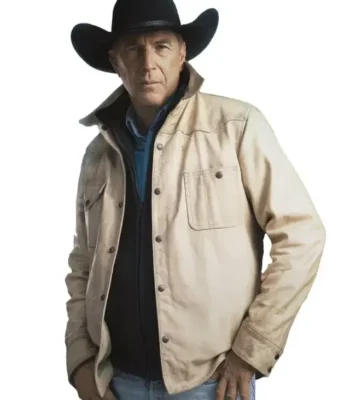 Yellowstone S05 John Dutton Cream White Cotton Jacket