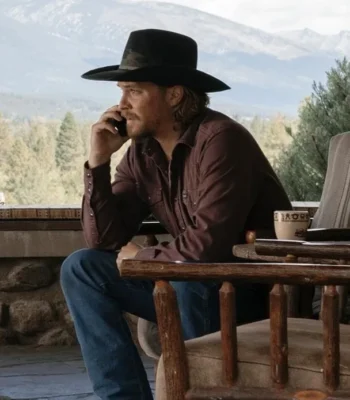 Yellowstone S05 Kayce Dutton Burgundy Shirt