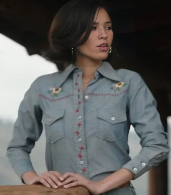 Yellowstone S05 Kelsey Asbille Floral Shirt