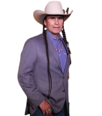 Yellowstone S05 Moses Brings Plenty Premiere Grey Blazer