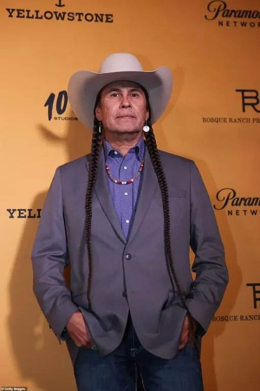 Yellowstone S05 Moses Brings Plenty Premiere Grey Blazer