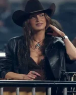 Yellowstone S05 Bella Hadid Black Leather Jacket