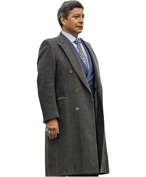 Yellowstone Thomas Rainwater Long Wool Grey Coat