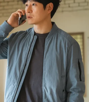 Yoo Joon-Sang The Uncanny Counter Blue Bomber Jacket