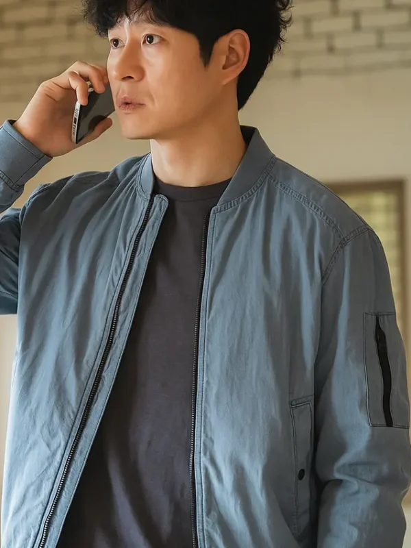 Yoo Joon-Sang The Uncanny Counter Blue Bomber Jacket