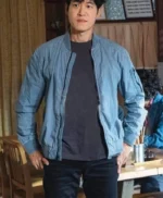 Yoo Joon-Sang The Uncanny Counter Blue Bomber Jacket