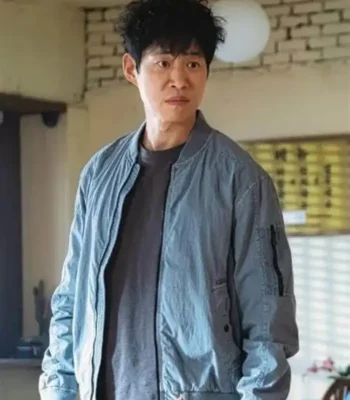 Yoo Joon-Sang The Uncanny Counter Blue Bomber Jacket