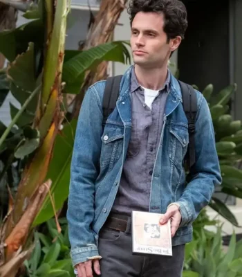 You Penn Badgley Blue Trucker Jacket
