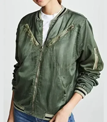 You S02 Love Quinn Green Bomber Jump Jacket