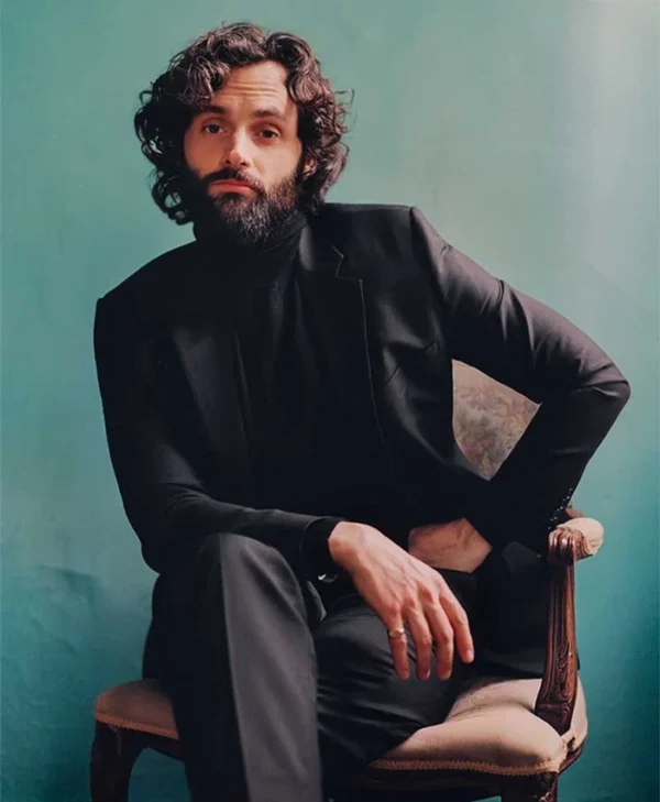 You S04 Penn Badgley Black Blazer