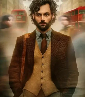 You S04 Penn Badgley Brown Blazer