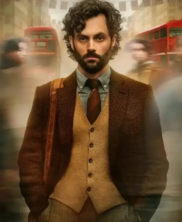 You S04 Penn Badgley Brown Blazer