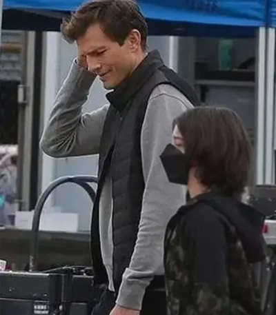 Your Place or Mine 2023 Ashton Kutcher Puffer Vest