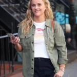 Your Place or Mine 2023 Reese Witherspoon Olive Green Jacket