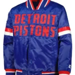 Youth Home Detroit Pistons Game Blue Satin Jacket