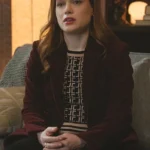 Zoey Clarke Zoey’s Extraordinary Playlist Maroon Velvet Blazer