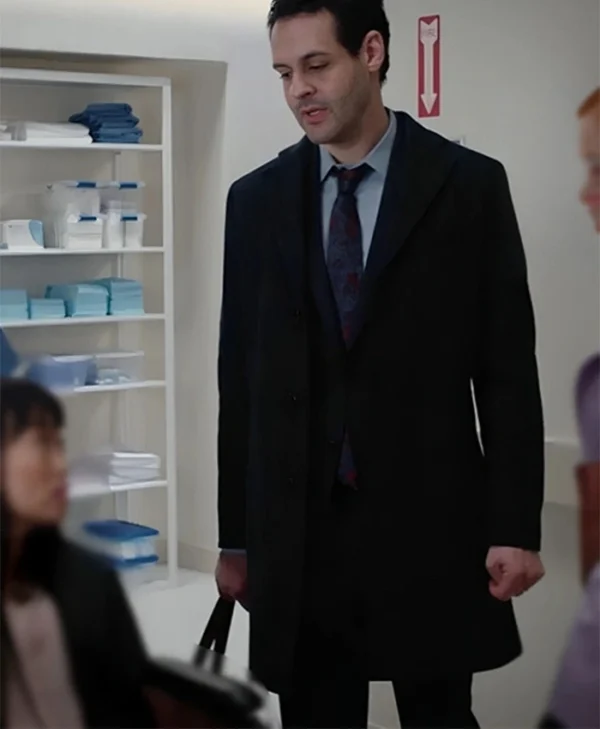 Zoey’s Extraordinary Playlist Andrew Leeds Black Wool Coat