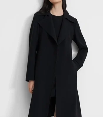 Zoey’s Extraordinary Playlist Joan Notch Collar Wool Coat