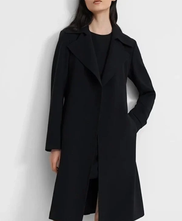 Zoey’s Extraordinary Playlist Joan Notch Collar Wool Coat