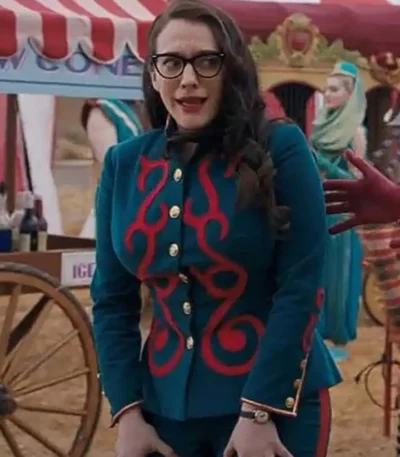 WandaVision Kat Dennings Em­broi­dered Blue Cotton Jacket