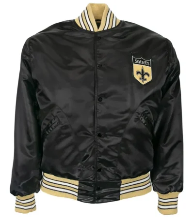 1968 New Orleans Saints Satin Black Jacket