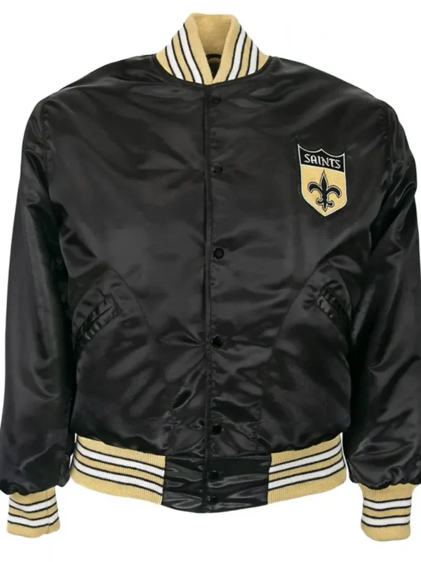 1968 New Orleans Saints Satin Black Jacket