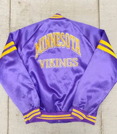 1980s Minnesota Vikings Spellout Bomber Jacket