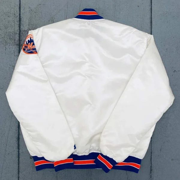 1980s NY Mets White Bomber Jacket