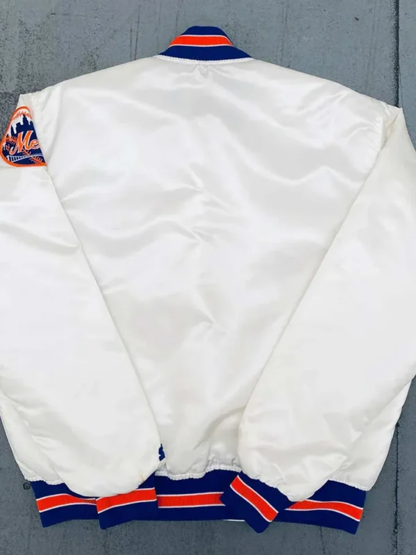 1980s NY Mets White Bomber Jacket