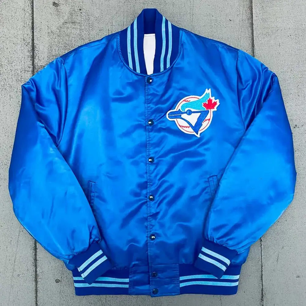 1980’s Toronto Blue Jays Spellout Bomber Jacket 1980’s Toronto Blue Jays Spellout Bomber Jacket