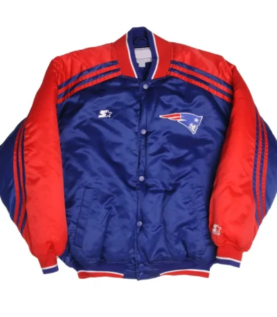 1990s New England Patriots Blue and Red Jacket