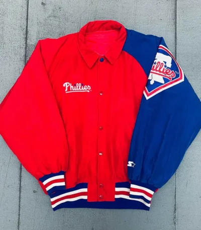 1990s Philadelphia Phillies Coachs Dugout Bomber Jacket