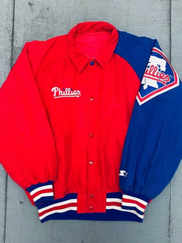 1990s Philadelphia Phillies Coachs Dugout Bomber Jacket