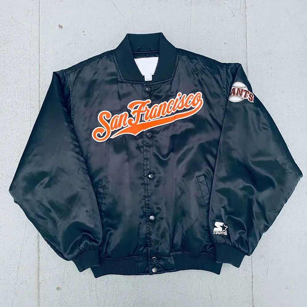 1990s San Francisco Giants Script Spellout Bomber Jacket 1990s San Francisco Giants Script Spellout Bomber Jacket